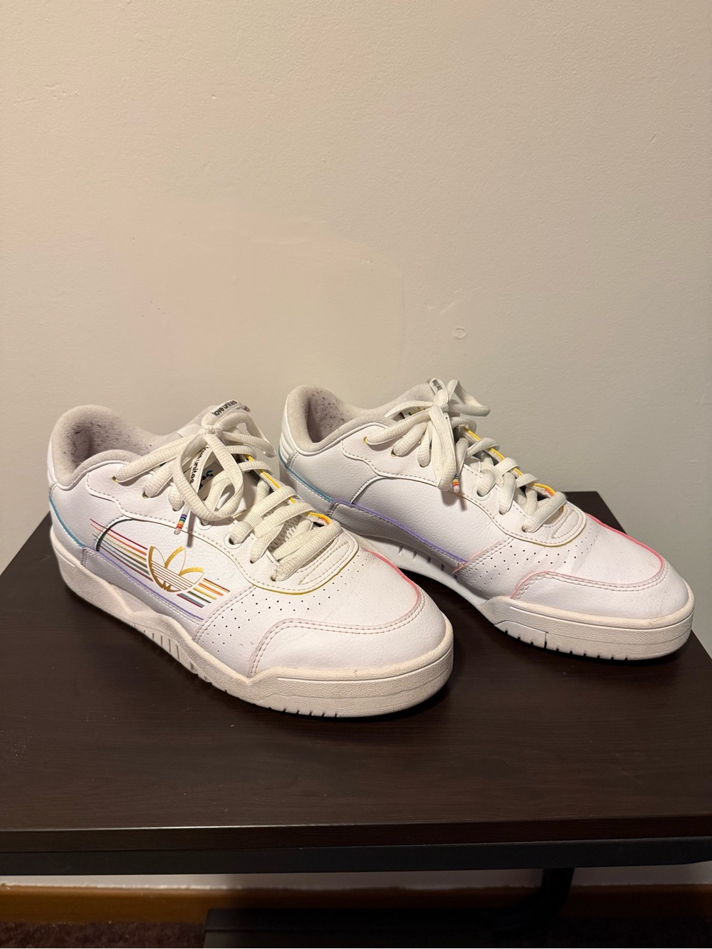 adidas Love Unites collection rainbow accent Pride sneakers